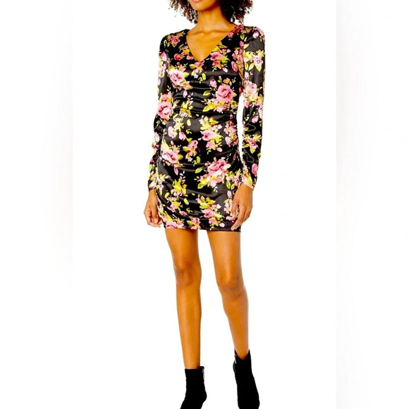 Likely Gabriella Floral Satin Dress - Picture 1 of 6